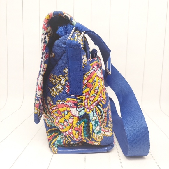 Vera Bradley Blue Romantic Paisley Messenger Women's Bag - Picture 3 of 15